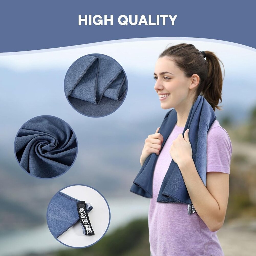 Quick Dry Camping Towel, Microfiber Travel Towel 2  Size at 1 Pack - Picture 4 of 7